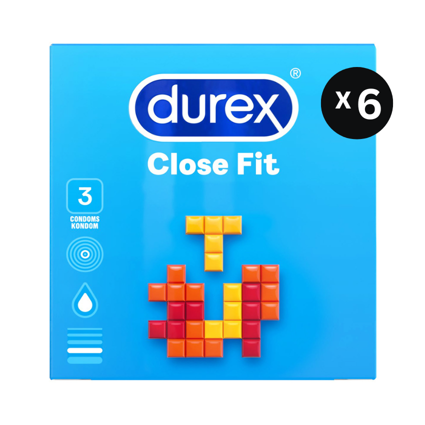 Durex Kondom Close Fit 3 Pcs (6 Box) - Kondom Ketat