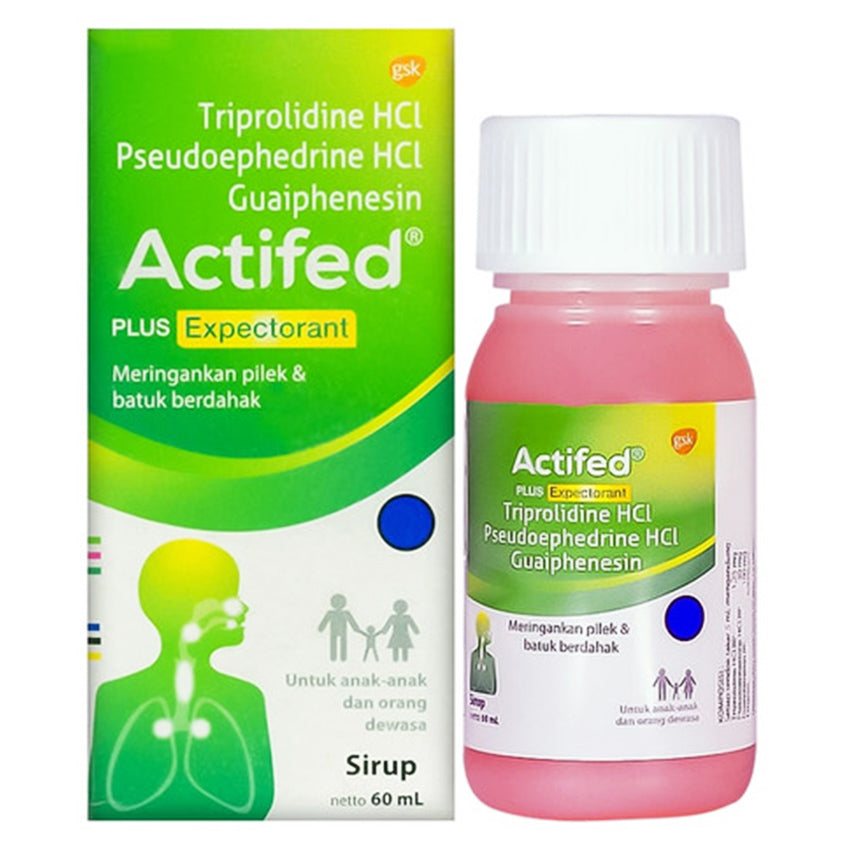 Actifed Plus Expectorant Obat Pilek & Batuk Berdahak - 60 mL