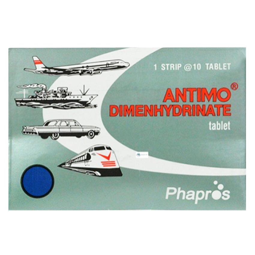 Gambar Antimo Dimenhydrinate Obat Anti Mabuk Perjalanan - 10 Tablet Jenis Obat