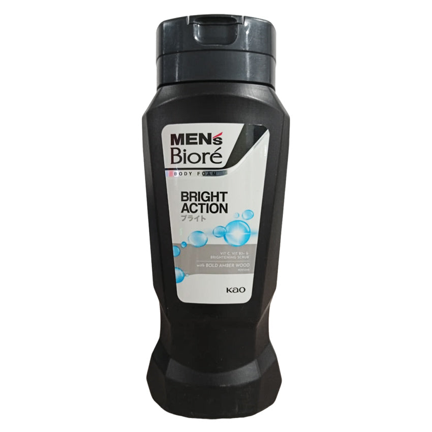 Men's Biore Bright Action Body Foam Bottle - 250 mL