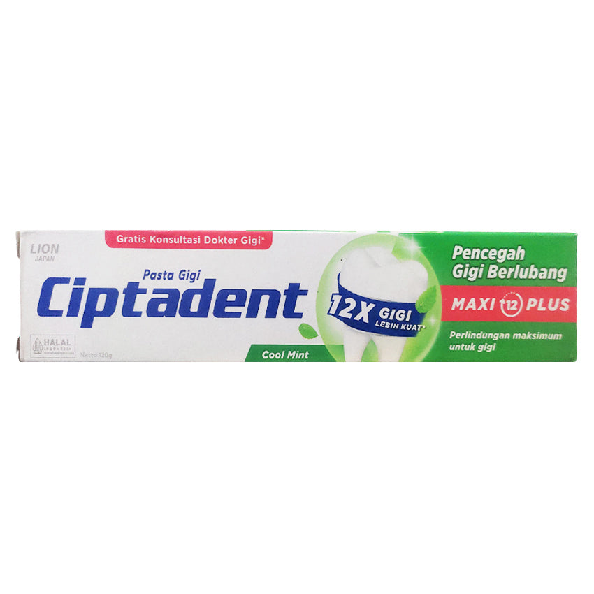 Ciptadent Maxi 12 Plus Cool Mint Toothpaste - 120 gr