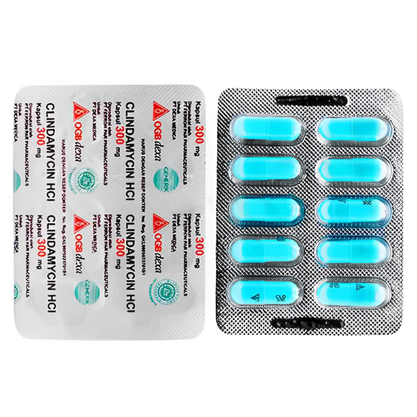 Clindamycin HCL 300 mg Obat Antibiotik - 10 Tablet
