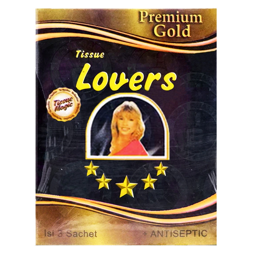 Gambar Tissue Lovers for Men Premium Gold - 3 Sachets Obat Kuat