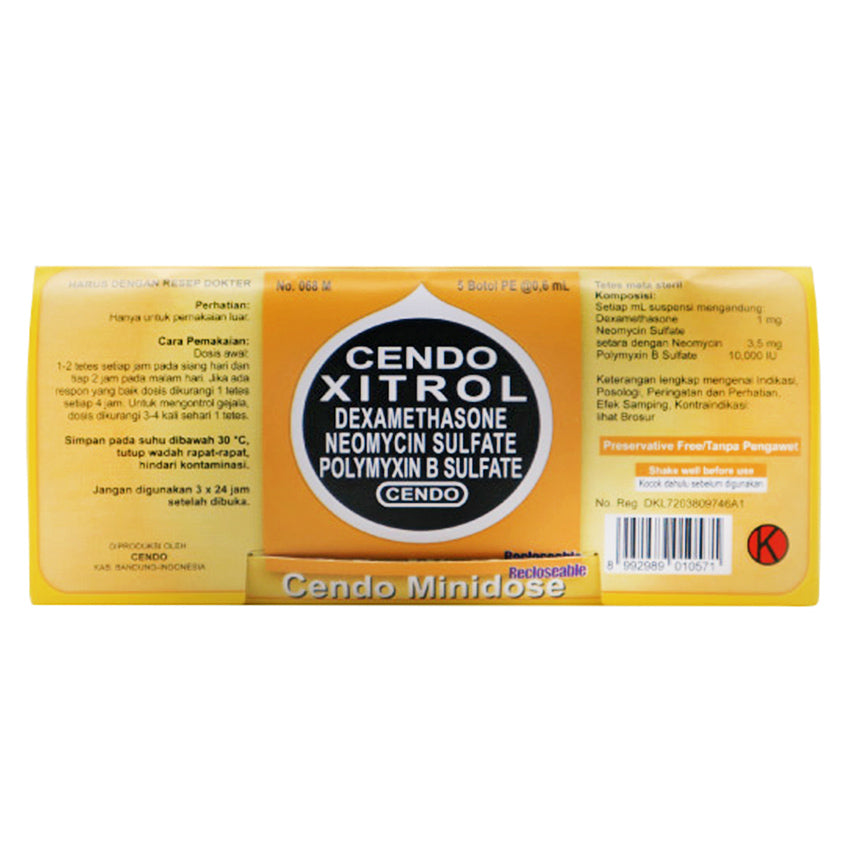 Cendo Xitrol Minidose 0.6 mL Obat Tetes Mata - 5 Tube