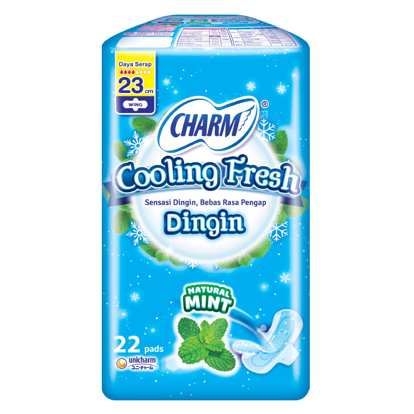 Charm Extra Comfort Cooling Fresh Wing 23cm - 22 Pads
