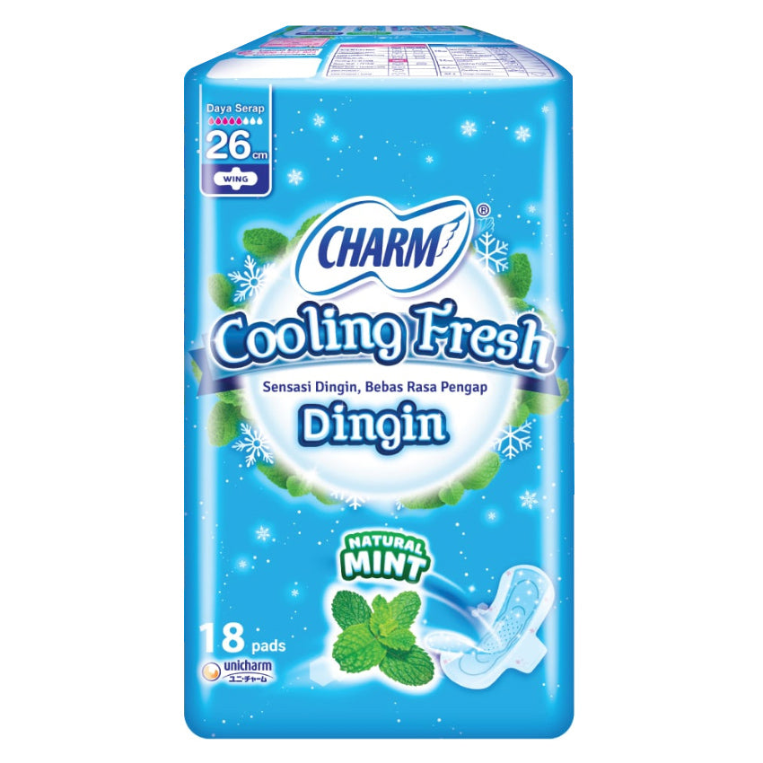 Gambar Charm Extra Comfort Cooling Fresh Wing 26cm - 18 Pads Jenis Perawatan Ms V