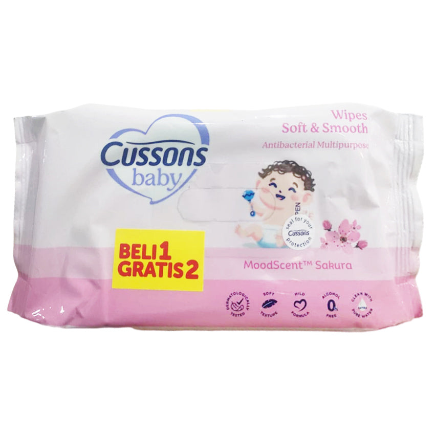 Gambar Cussons Baby Wipes Soft & Smooth - 50 Sheets Jenis Perlengkapan Bayi & Anak