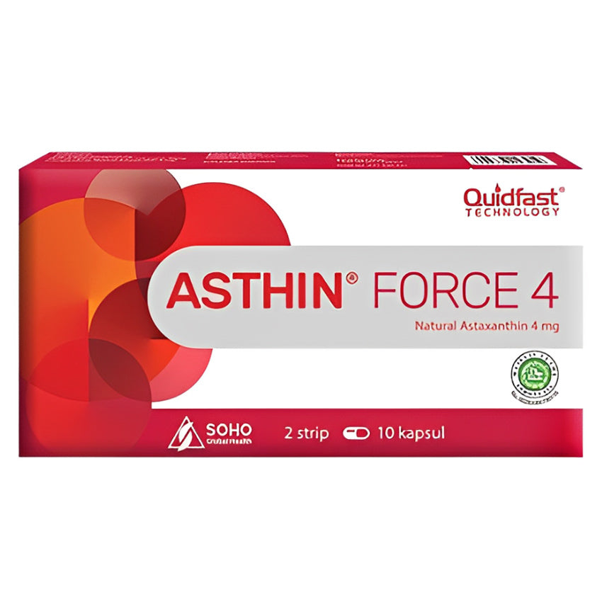 Asthin Force 4 Natural Astaxanthin 4mg Suplemen Kesehatan - 20 Kapsul