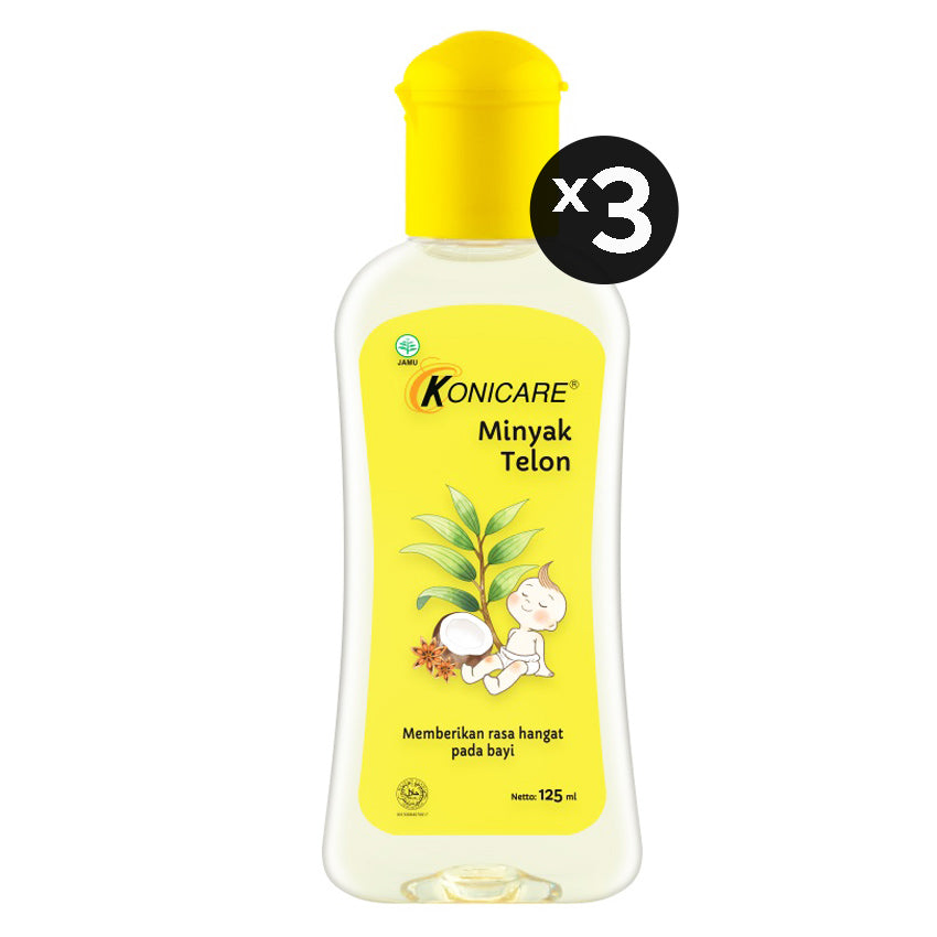 Minyak Telon Konicare - 125 ml Paket 3 Botol - Atasi Gatal dan Jauhkan Nyamuk
