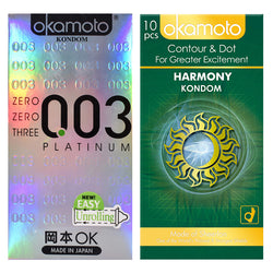 Gambar Okamoto Kondom Platinum - 10 Pcs  Okamoto Kondom Harmony - 10 Pcs Kondom