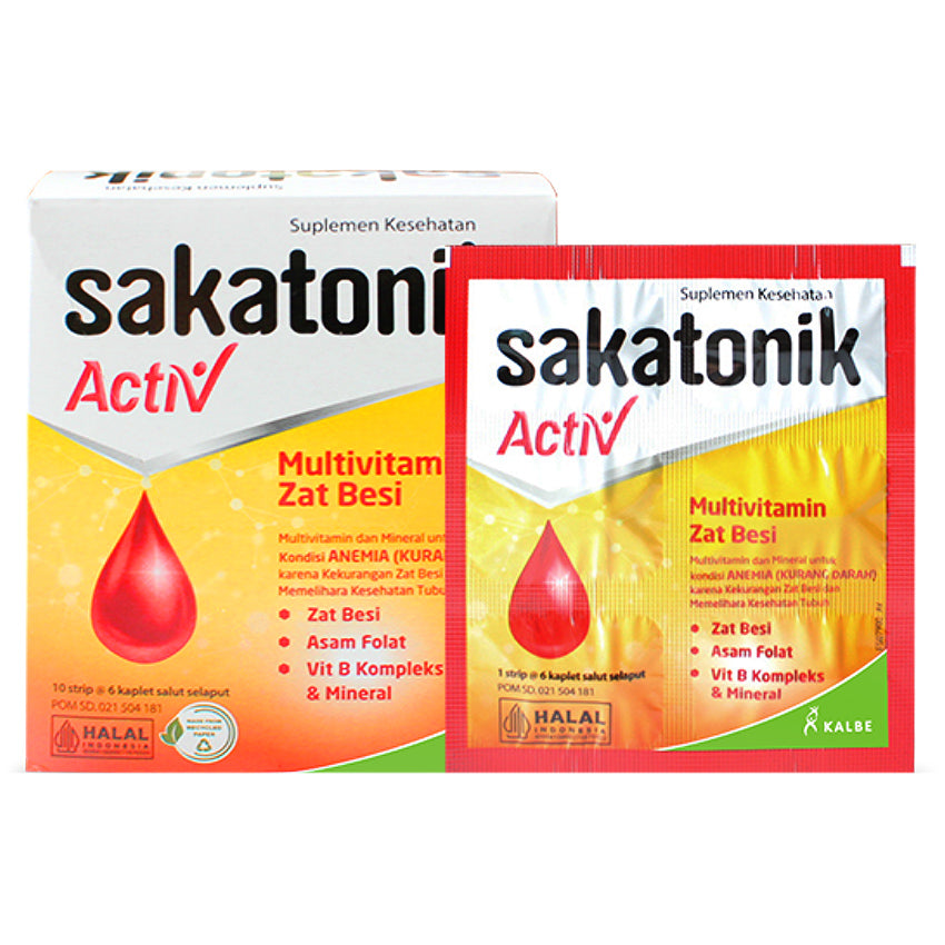 Sakatonik Activ Multivitamin  Zat Besi - 60 Kaplet