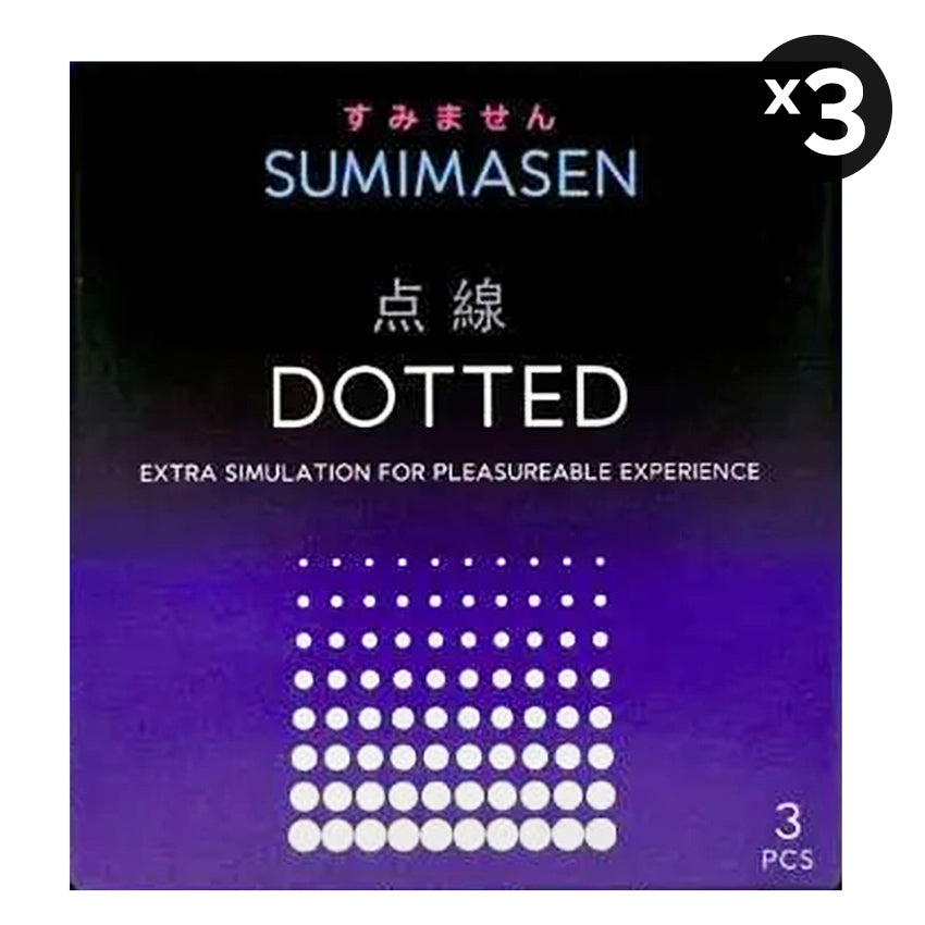 Sumimasen Kondom Dotted - 3 Pcs (3 Box)
