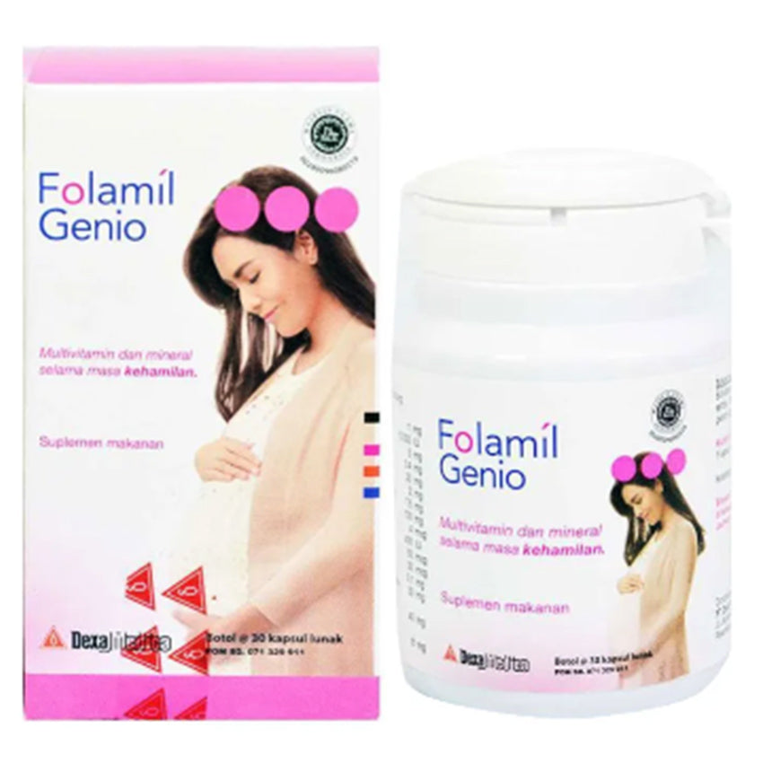 Gambar Folamil Genio Suplemen Ibu Hamil - 30 Kapsul Jenis Suplemen Kehamilan