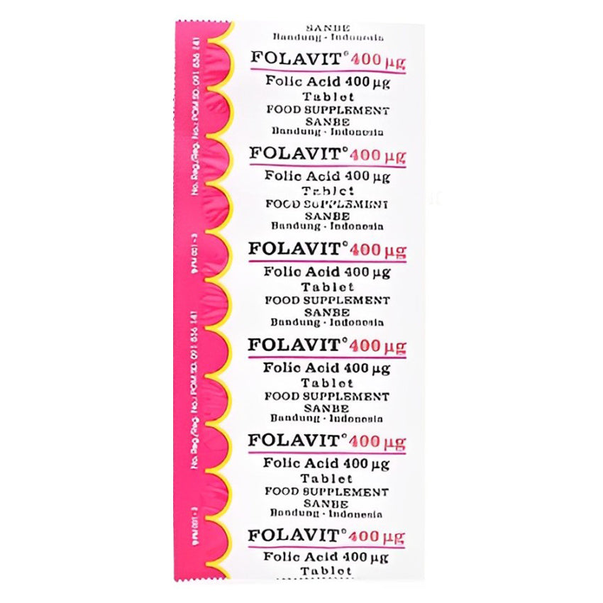 Folavit 400 mg Suplemen Masa Kehamilan - 10 Tablet