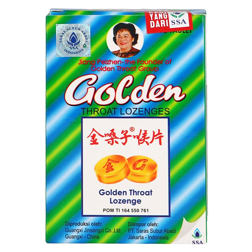 Gambar Golden Throat Lozenges Permen Pelega Tenggorokan - 12 Tablet Jenis Obat