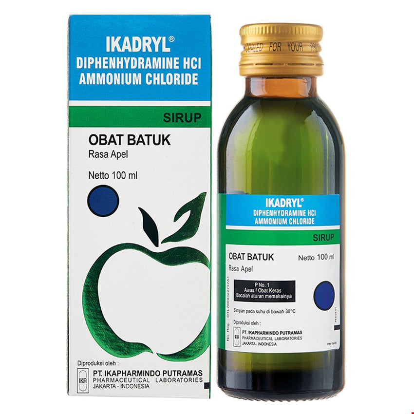Ikadryl Obat Batuk Rasa Apel - 100 mL
