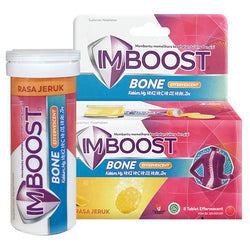 Gambar Imboost Bone Effervescent Rasa Jeruk - 8 Tablet Suplemen Kesehatan