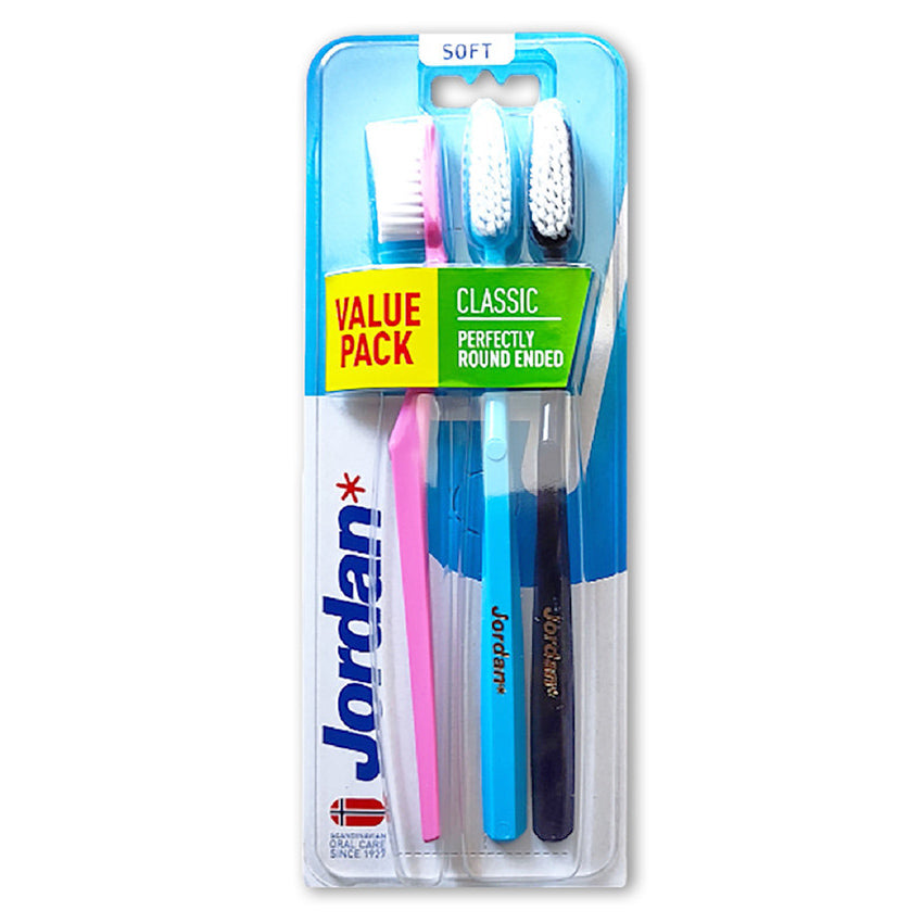 Jordan Sikat Gigi Classic Soft Random Color - 3 Pcs