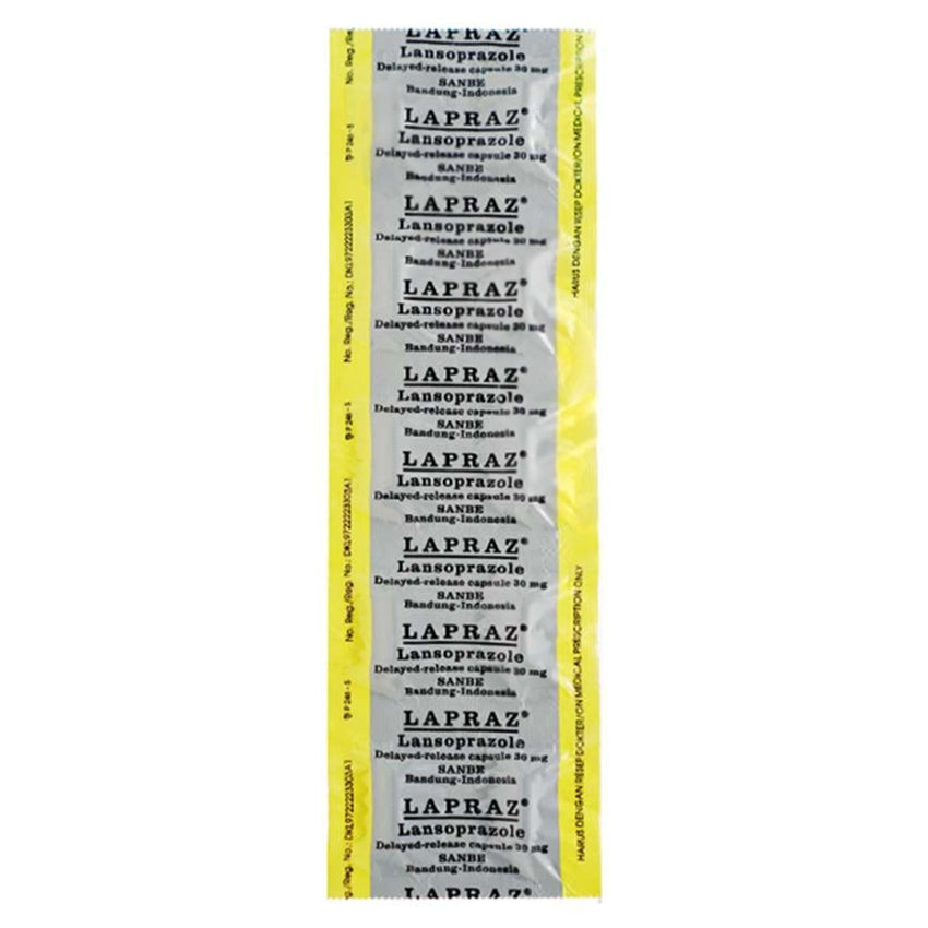 Lapraz Lansoprazole 30 mg Obat Lambung - 10 Tablet