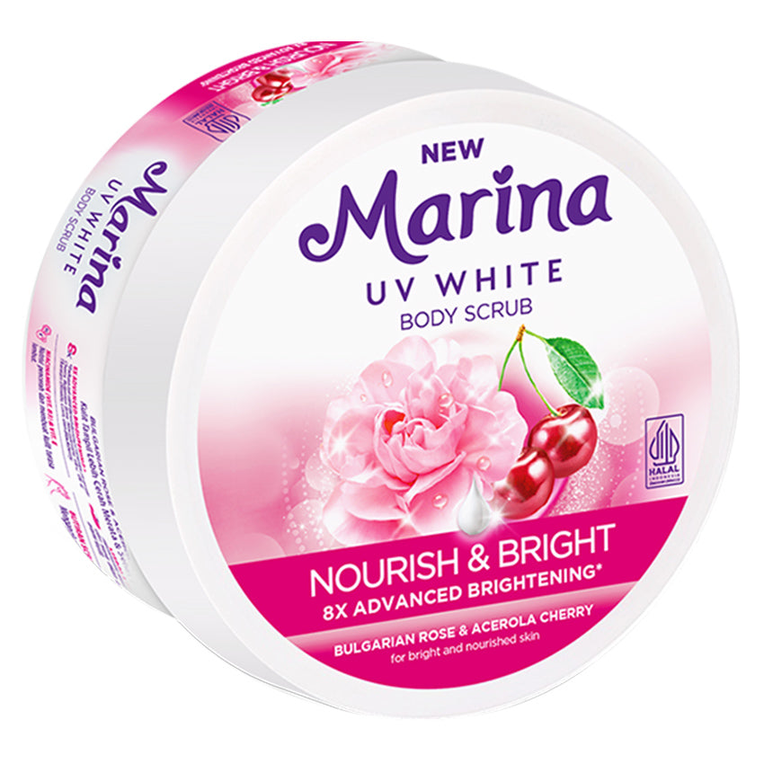 Marina UV White Nourish & Bright Body Scrub - 185 mL