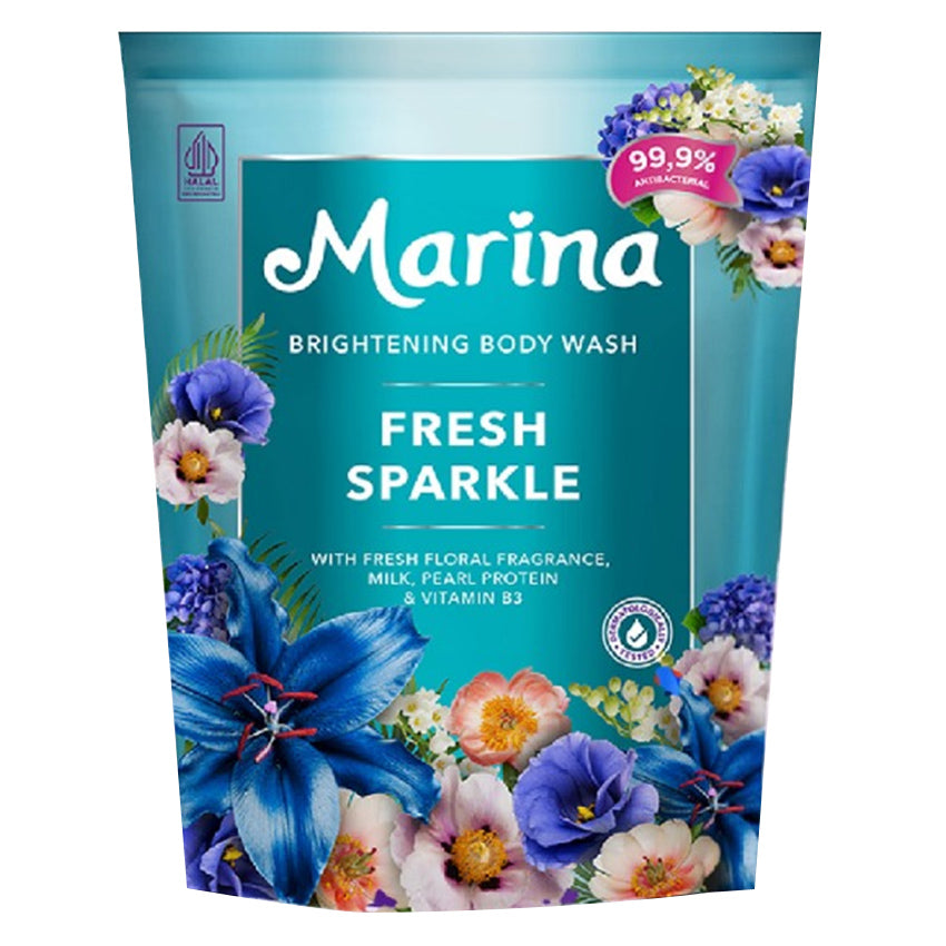 Gambar Marina Brightening Body Wash Fresh Sparkle Pouch - 400 mL Perawatan Tubuh