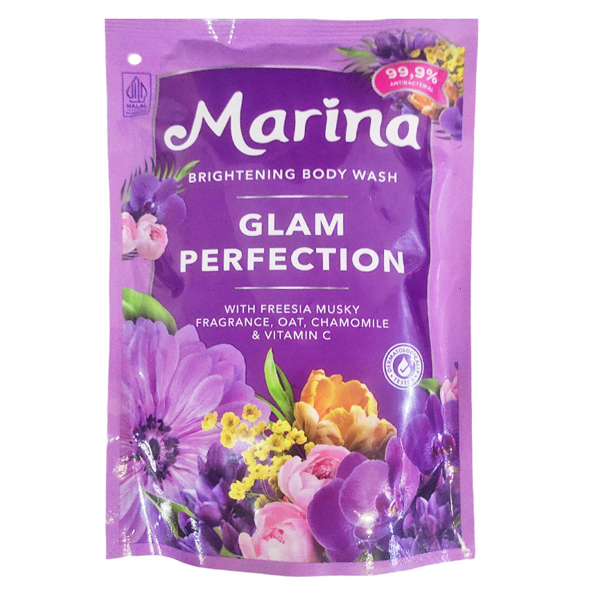 Marina Brightening Glam Perfection Brightening Body Wash Pouch - 400 mL