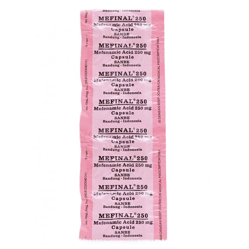 Mefinal Mefenamic Acid 250 mg Obat Pereda Nyeri - 10 Tablet