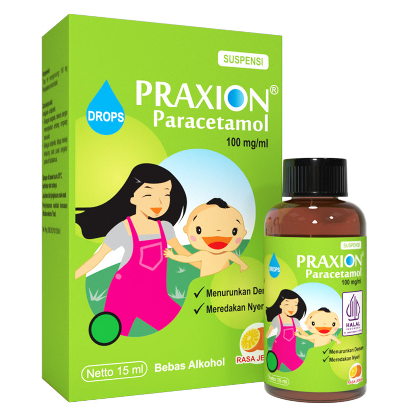 Gambar Praxion Drops Suspensi Obat Demam Anak - 15 mL Jenis Obat