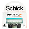 Schick Quattro Titanium Refill - 4 Cartridges