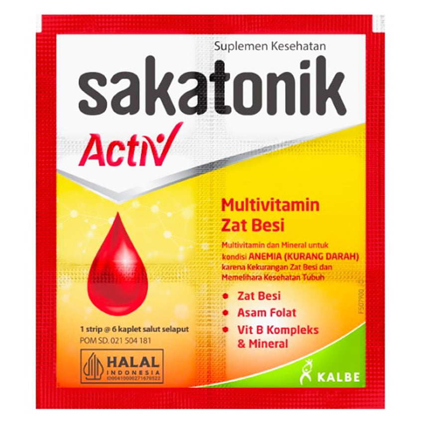 Sakatonik Activ Multivitamin Zat Besi - 6 Kaplet