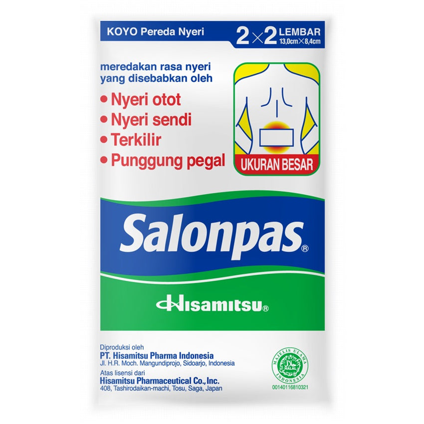 Salonpas Hijau Koyo Pereda Nyeri Ukuran Besar - 4 Sheets