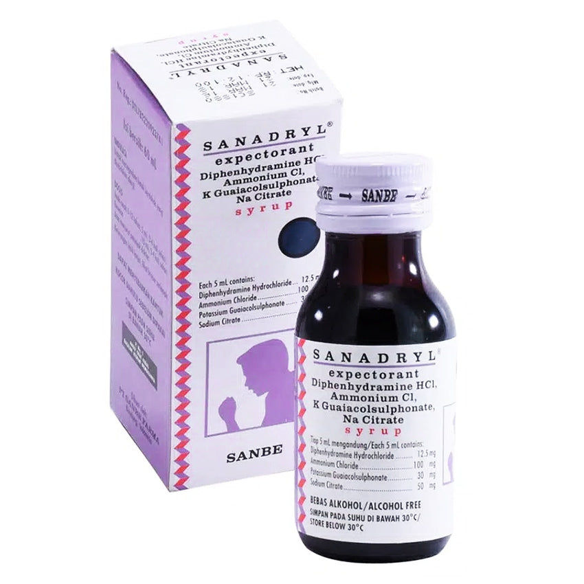 Sanadryl Expectorant Obat Batuk Berdahak - 60 mL