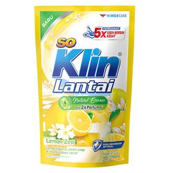 Gambar So Klin Lantai Lemon Zest Pouch - 770 mL Home Living
