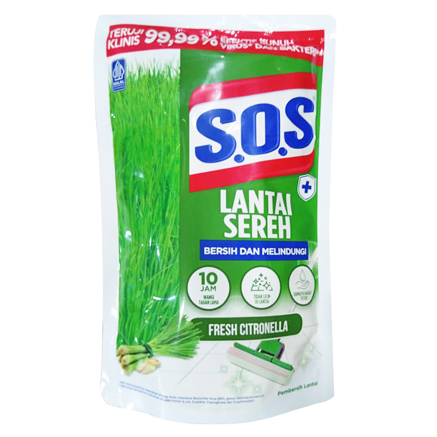 SOS Pembersih Lantai Sereh Pouch - 675 mL