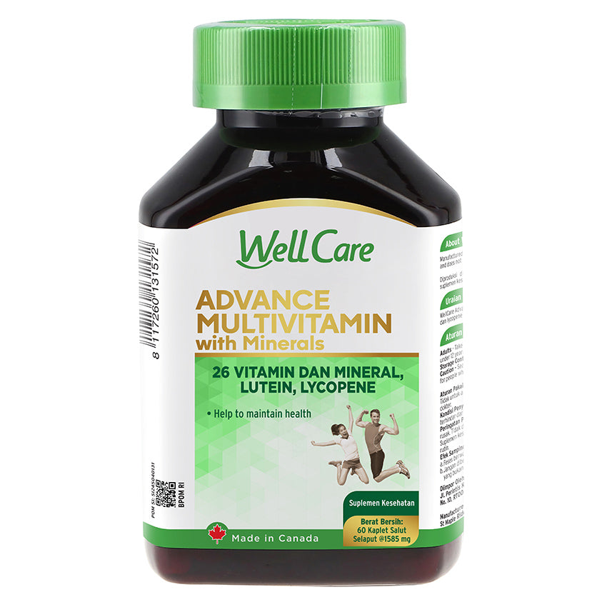 Gambar Wellcare Advance Multivitamin with Mineral Suplemen Kesehatan - 60 Tablets Jenis Suplemen Kesehatan