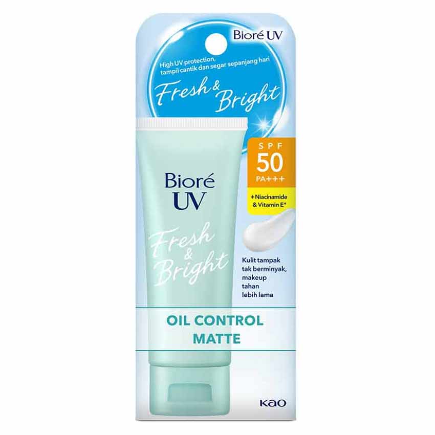 Gambar Biore UV Fresh & Bright Oil Control Matte SPF 50 PA+++ - 30 gr Jenis Perawatan Wajah