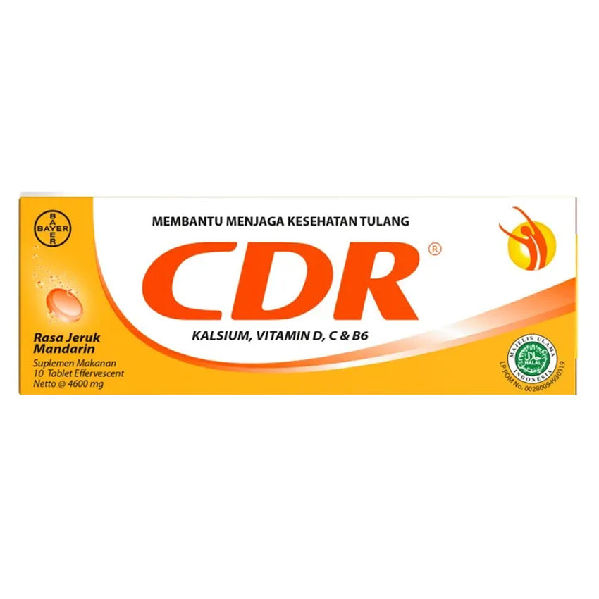 Clearance Sale - CDR Suplemen Kalsium Rasa Jeruk - 10 Tablet