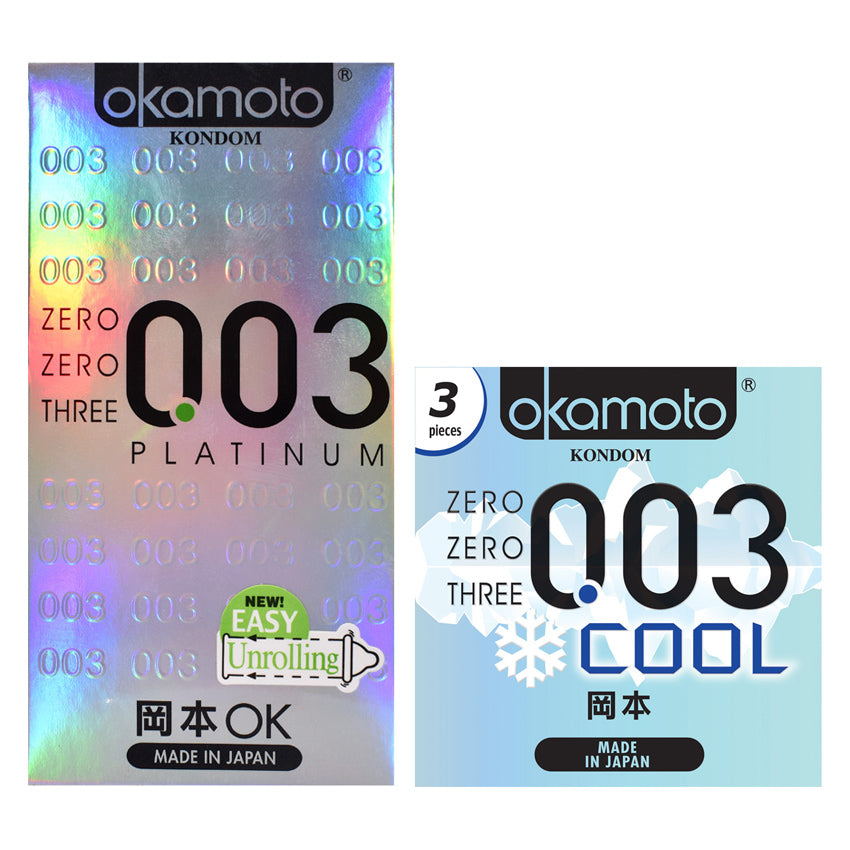 Okamoto Kondom Platinum - 10 Pcs Okamoto Kondom Cool - 3 Pcs