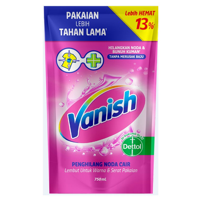 Vanish Pink Penghilang Noda Pouch - 750 mL