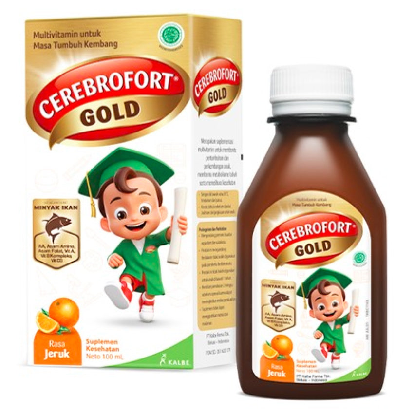 Gambar Cerebrofort Gold Rasa Jeruk - 100 mL Jenis Suplemen Anak