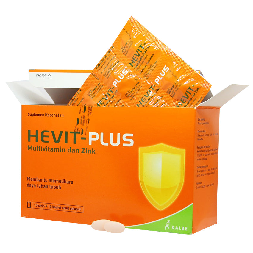 Hevit Plus Multivitamin & Zink - 10 Kaplet | 10 Strip