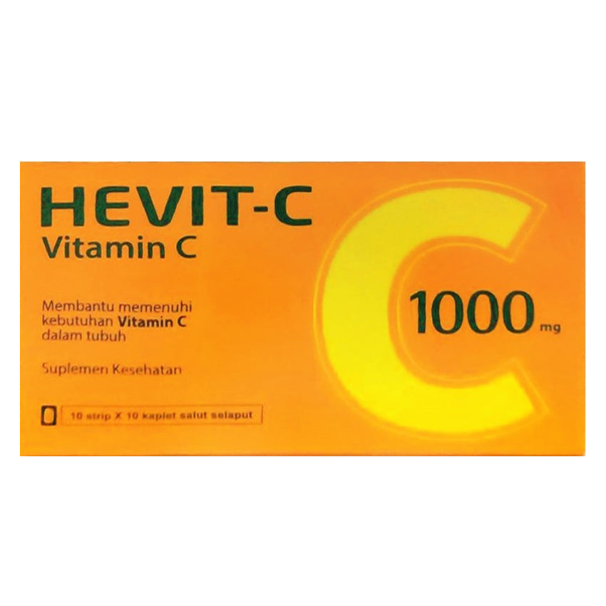 Gambar Hevit-C Vitamin C 1000 mg - 10 Kaplet | 10 Strip Suplemen Kesehatan