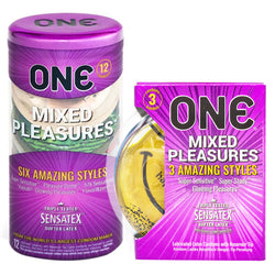 Gambar ONE® Kondom Mixed Pleasures 12 Pcs  3 Pcs Kondom