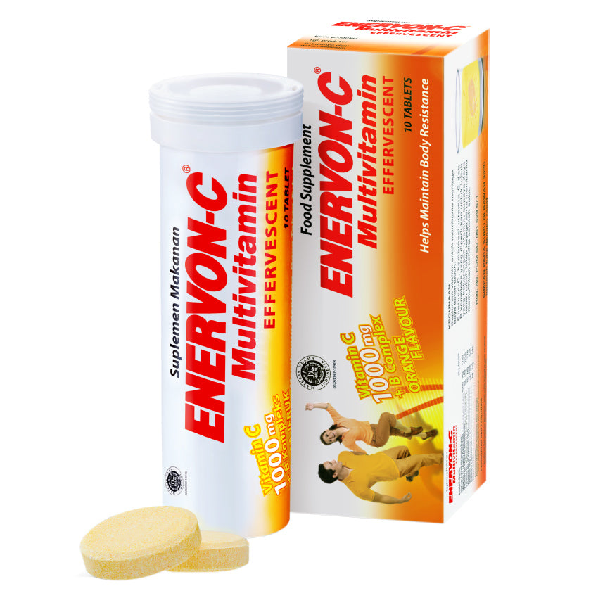 Gambar Enervon-C Effervescent Multivitamin - 10 Tablet Jenis Suplemen Kesehatan
