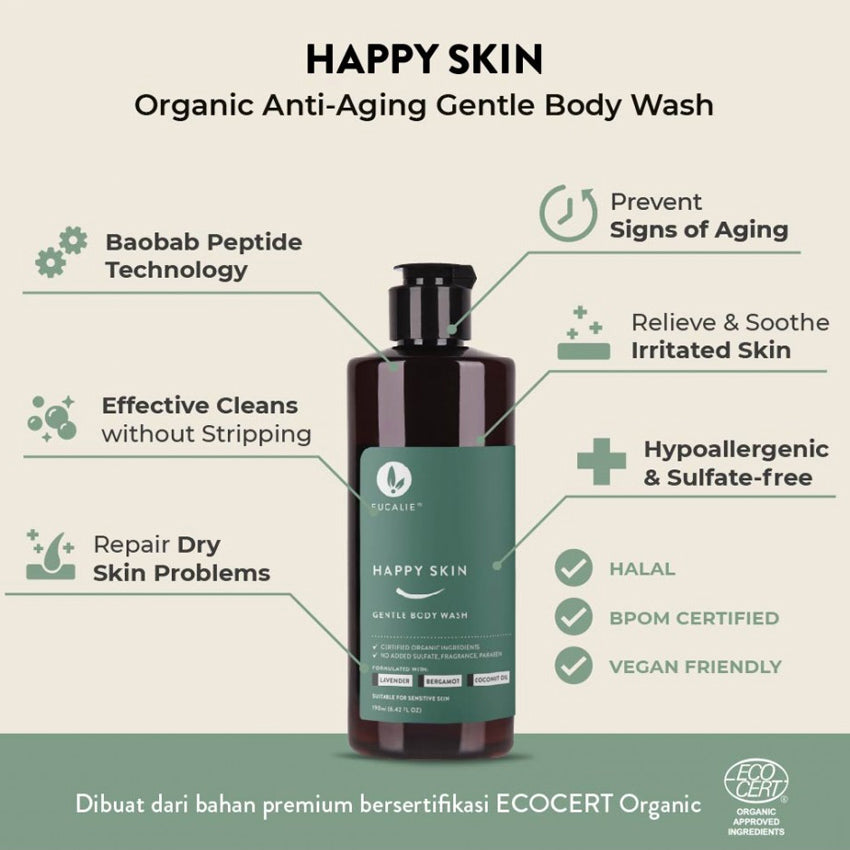 Eucalie Happy Skin Gentle Body Wash - 100 mL