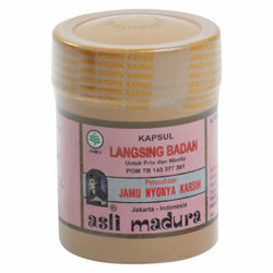 Gambar Jamu Nyonya Karsih Langsing Badan - 100 Kapsul Obat Pelangsing