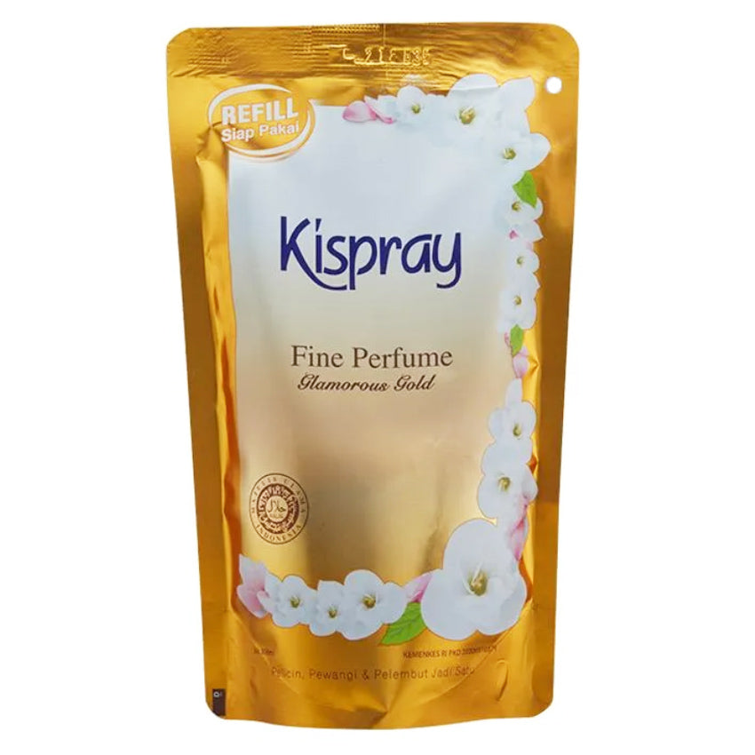 Kispray Gold Pewangi & Pelicin Pakaian Pouch - 280 mL