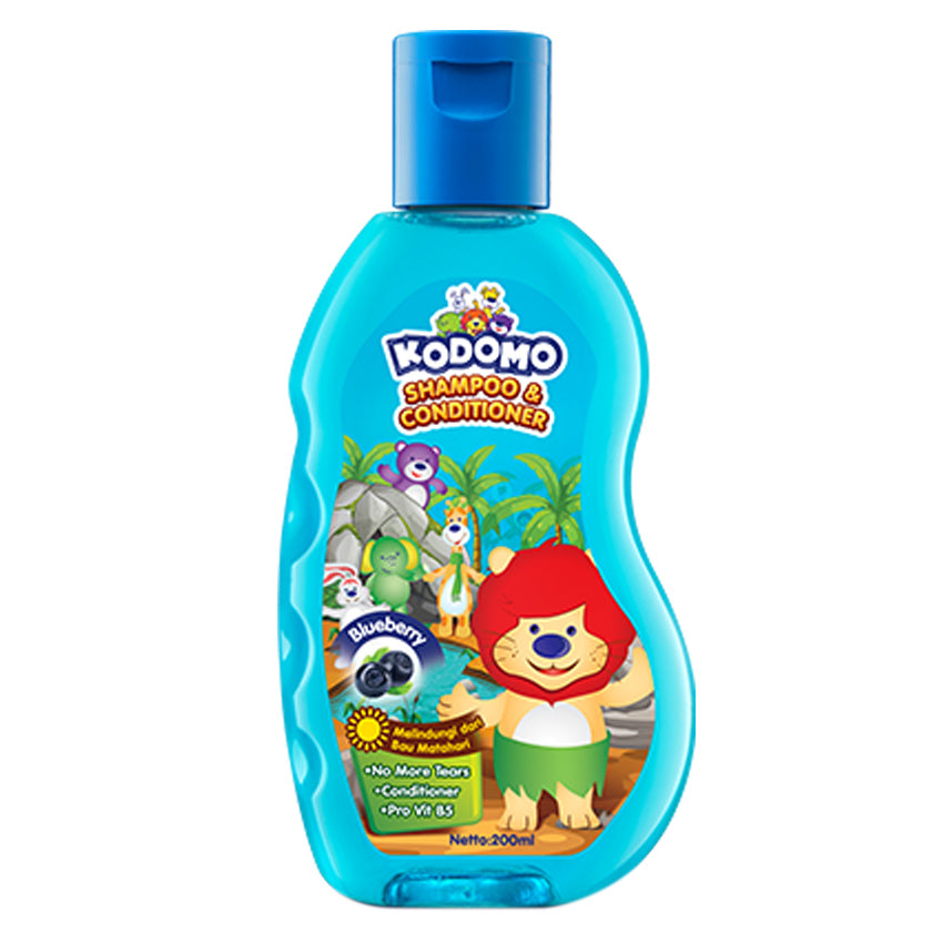 Kodomo Shampoo Blueberry Bottle - 200 mL