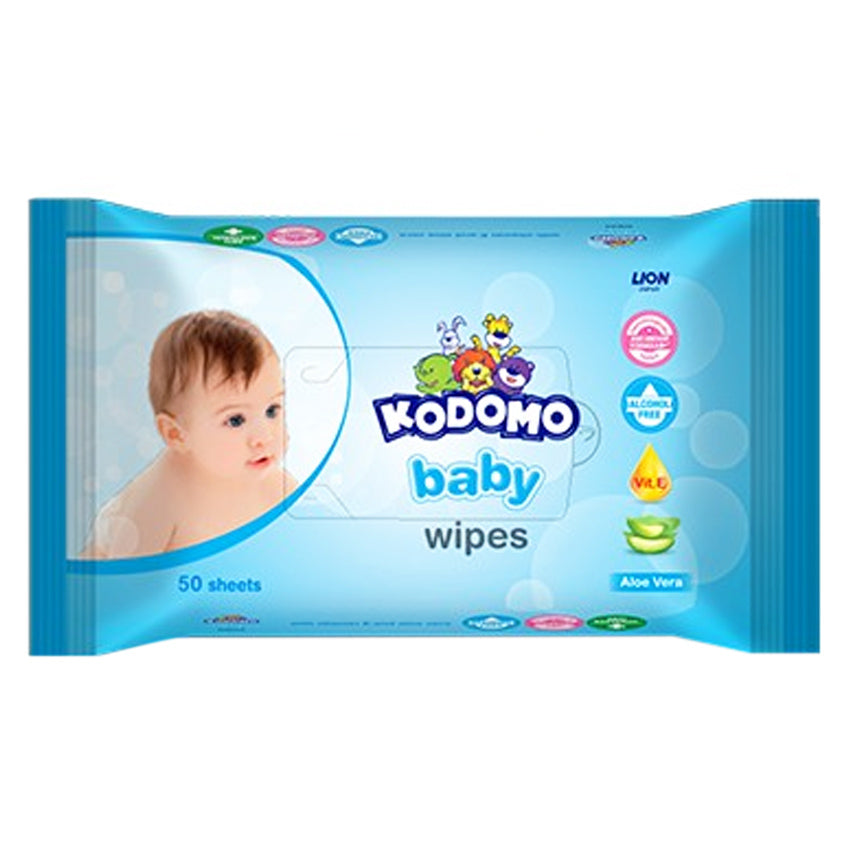 Kodomo Baby Wipes Classic Blue - 50 Sheets
