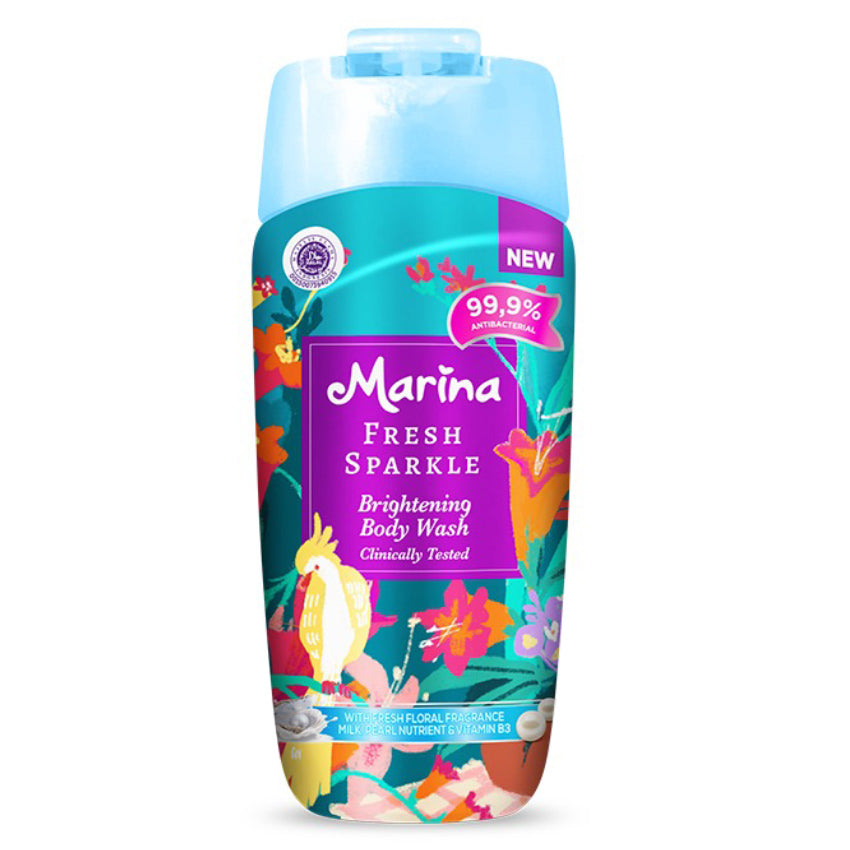 Jual Marina Brightening Fresh Sparkle Brightening Body Wash Bottle 95